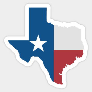 Texas map flag. Graphic Design Sticker